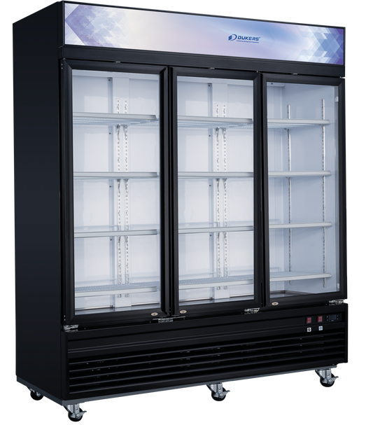 Triple door freezer merchandiser