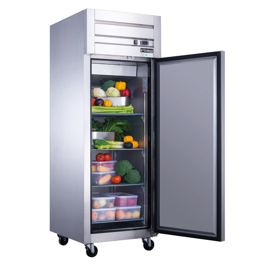 Dukers Commercial Single Door Top Mount Refrigerator in Stainless Steel - D28AR