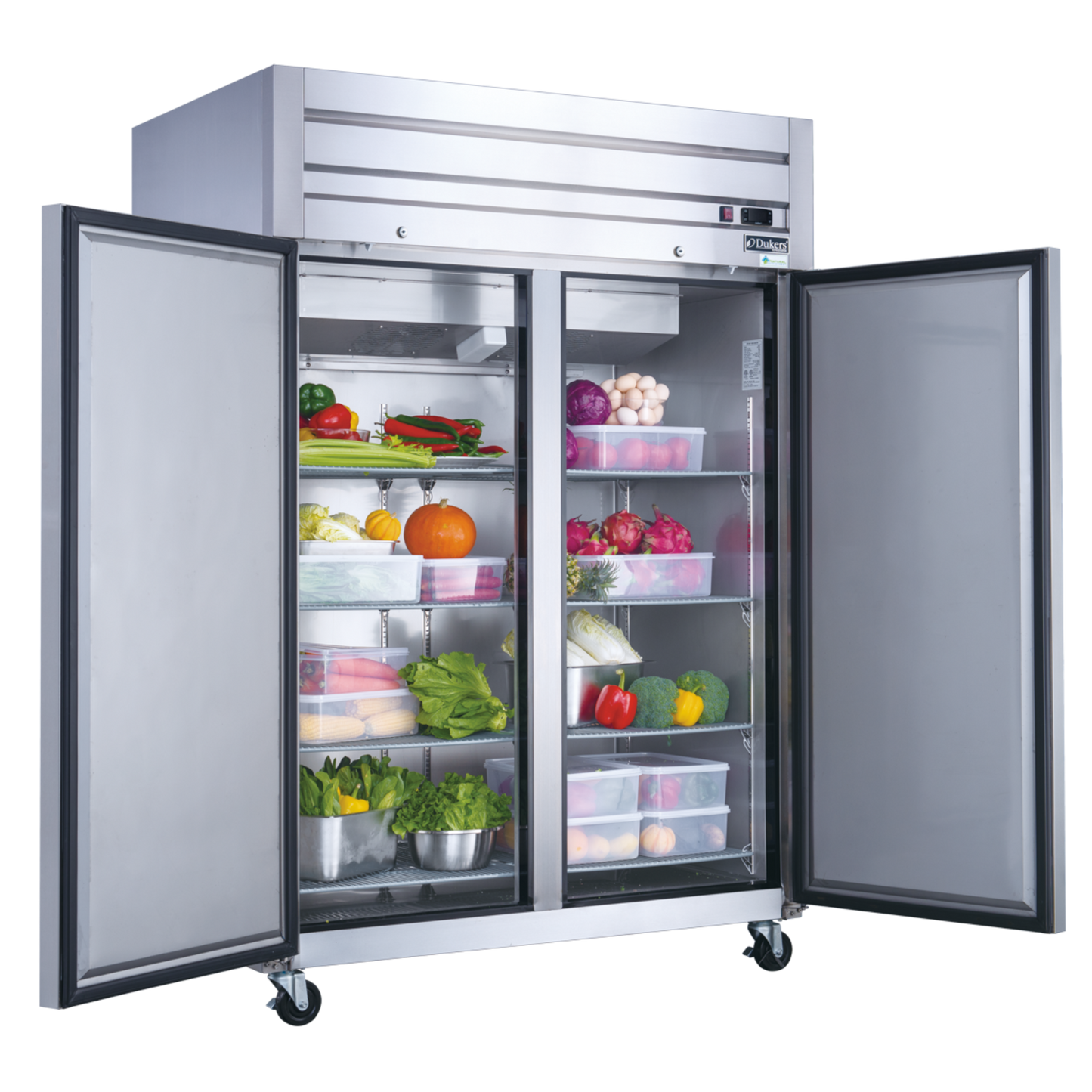 D55AR Commercial 2-Door Top Mount Reach In Refrigerator in Stainless Steel