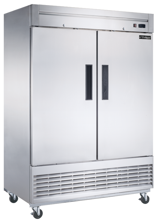 D55F 2-Door Commercial Reach In Freezer in Stainless Steel