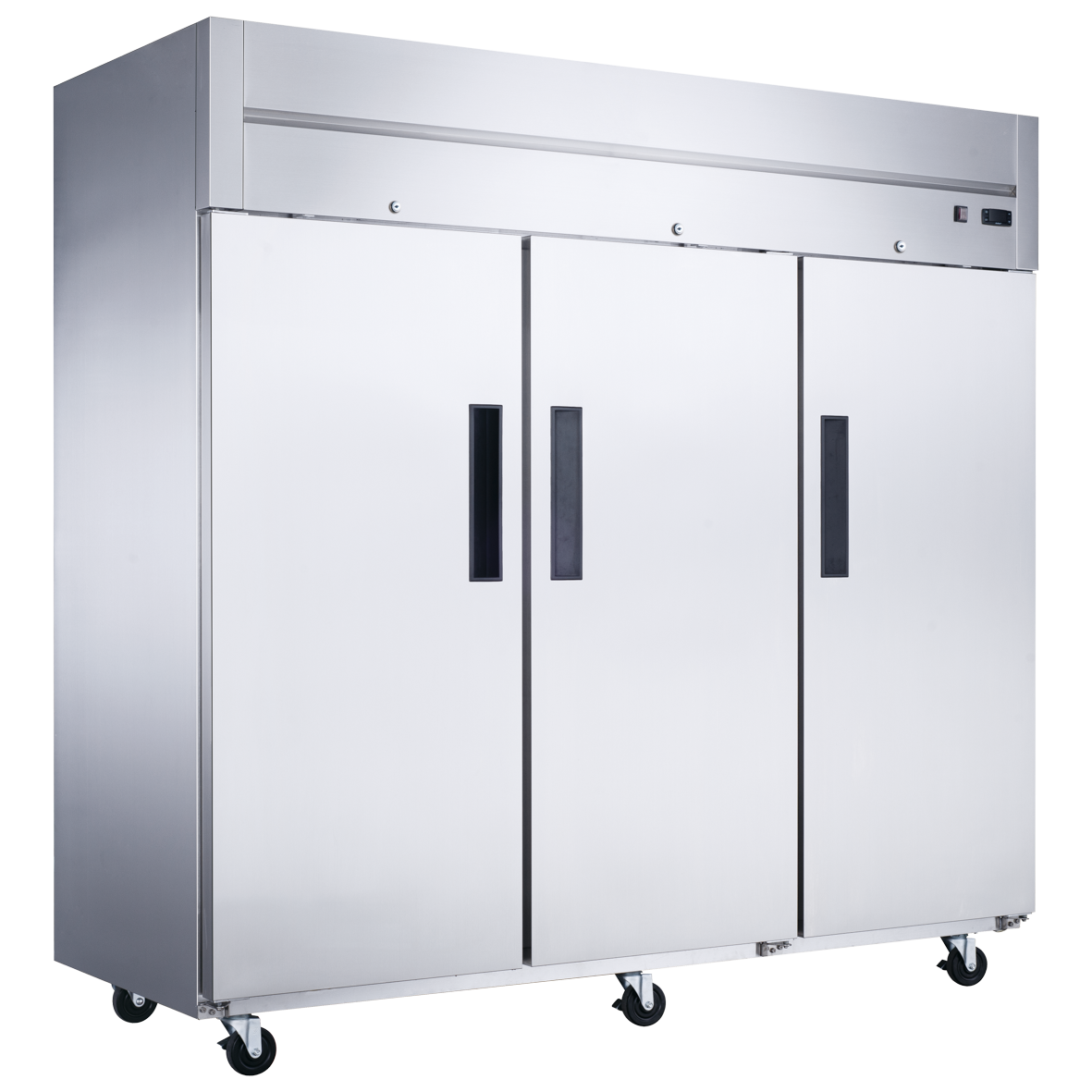 D83AR Commercial 3-Door Top Mount Refrigerator in Stainless Steel