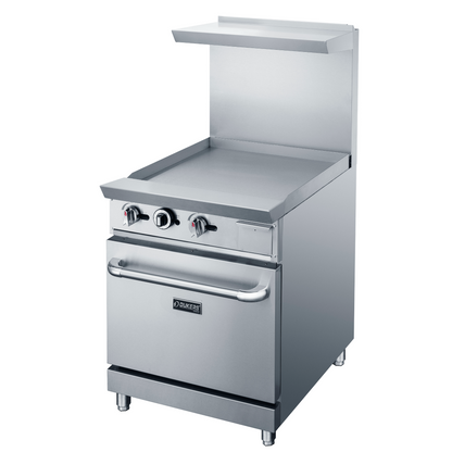 DCR24-GM 24" Gas Range with 24" Griddle