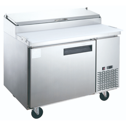 DPP44-6-S1 Commercial Single Door Pizza Prep Station Table Refrigerator