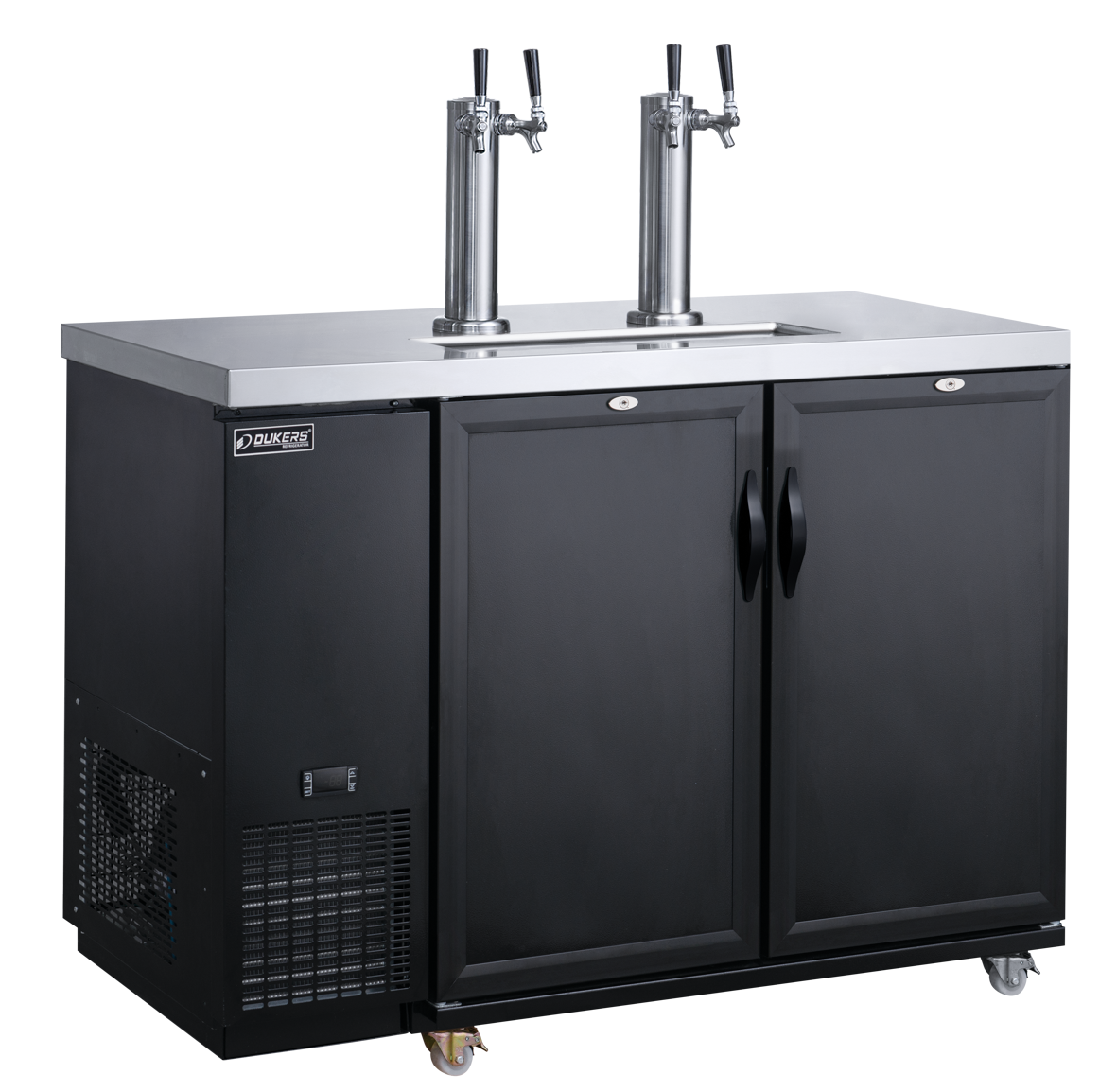 Dukers - DKB48-M2 Commercial Dual Tap Kegerator Beer Dispenser