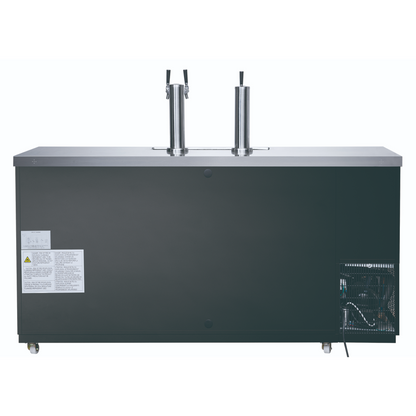 DKB72-M3 Dual Tap Three Door Kegerator Beer Dispenser