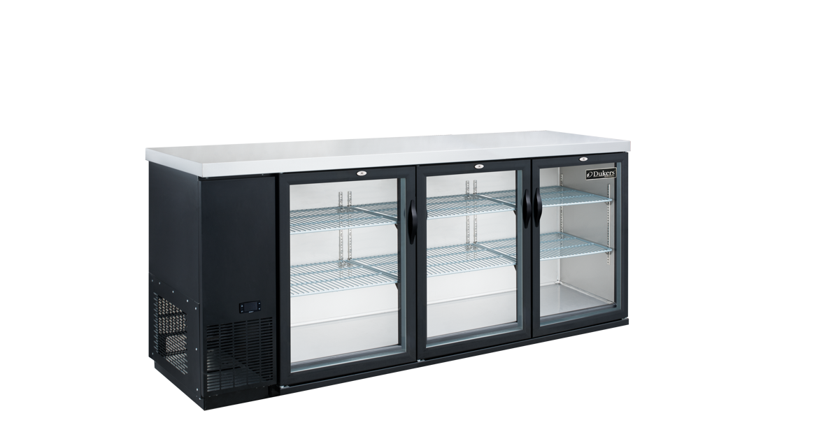 DBB72-H3 3 Door Back Bar and Beverage Cooler (Hinge Doors)