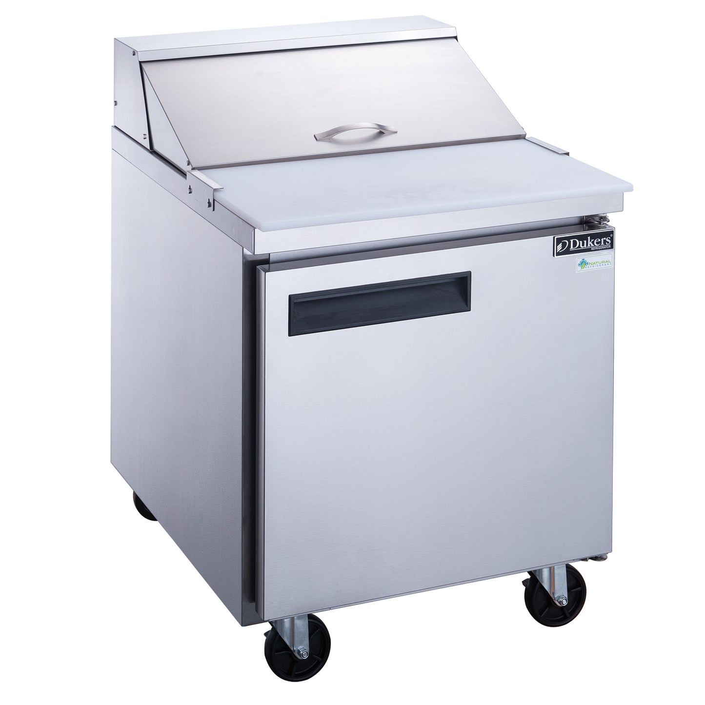 DSP29-8-S1 1-Door Commercial Food Prep Station Table Refrigerator in Stainless Steel