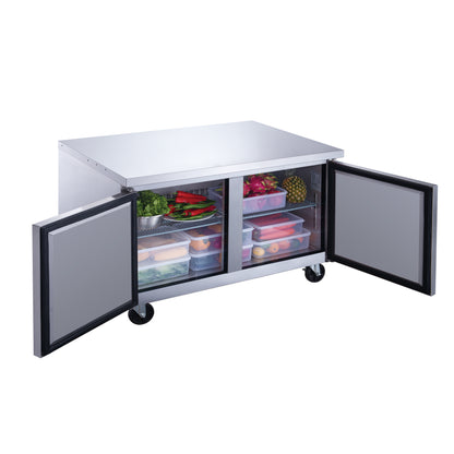 DUC48R 2-Door Undercounter Refrigerator in Stainless Steel