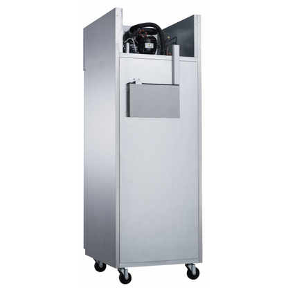 Dukers Commercial Single Door Top Mount Refrigerator in Stainless Steel - D28AR