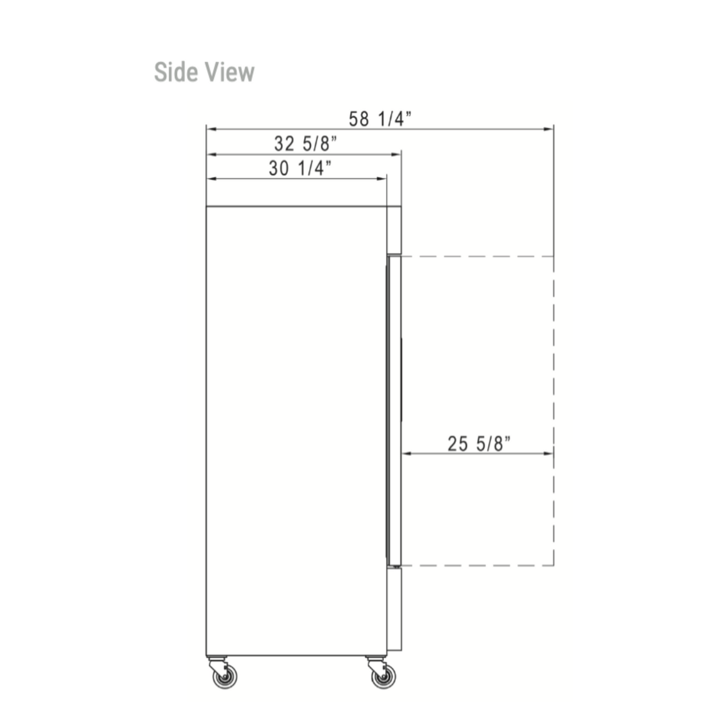 D28F Single Door Commercial Reach In Freezer in Stainless Steel