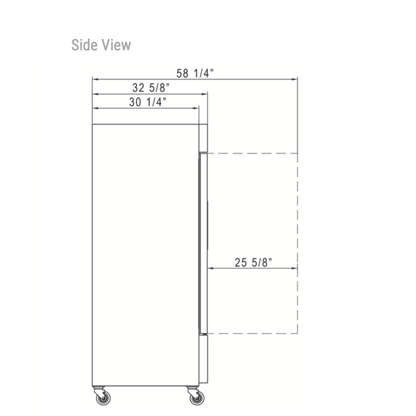 D55F 2-Door Commercial Reach In Freezer in Stainless Steel