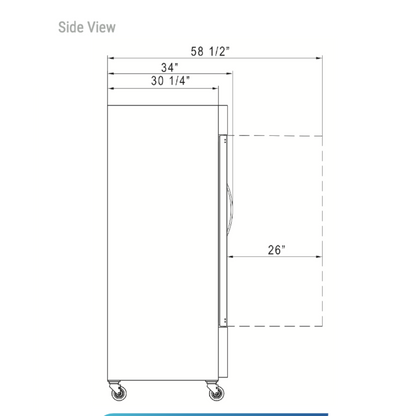 Dukers D55F-GS2 2 Glass Door Reach-in Stainless Steel Freezer