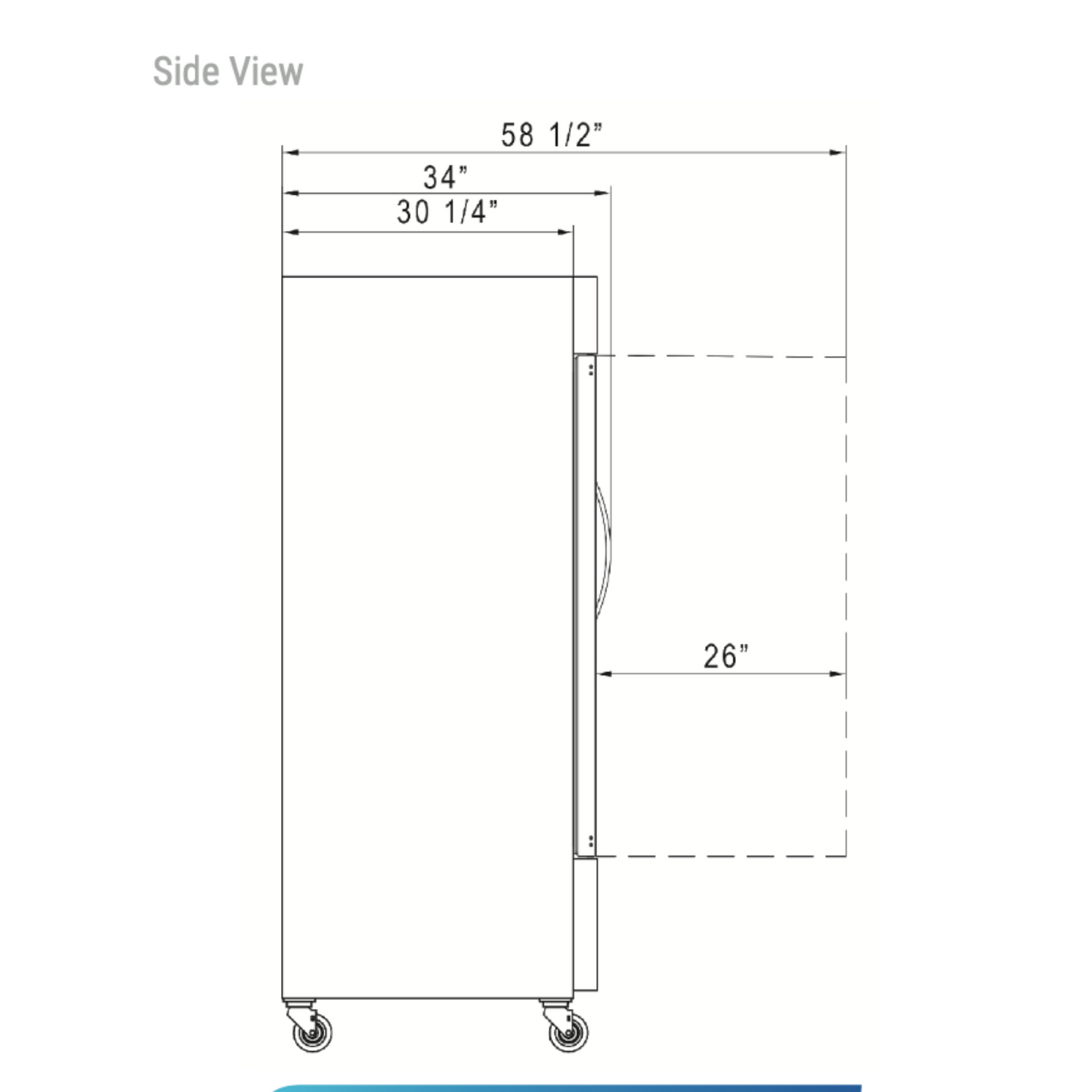 D55R-GS2 Bottom Mount Glass 2-Door Commercial Reach-in Refrigerator