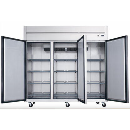 D83AR Commercial 3-Door Top Mount Refrigerator in Stainless Steel