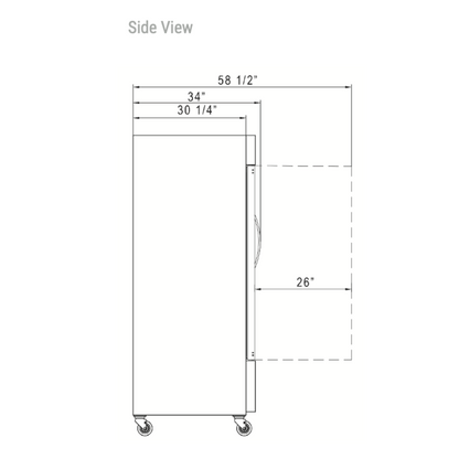 D83R-GS3 Bottom Mount Glass 3-Door Commercial Reach-in Refrigerator