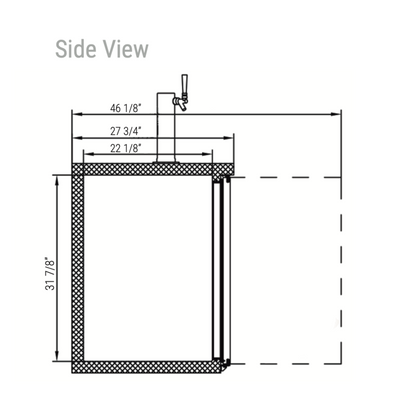 DKB72-M3 Dual Tap Three Door Kegerator Beer Dispenser