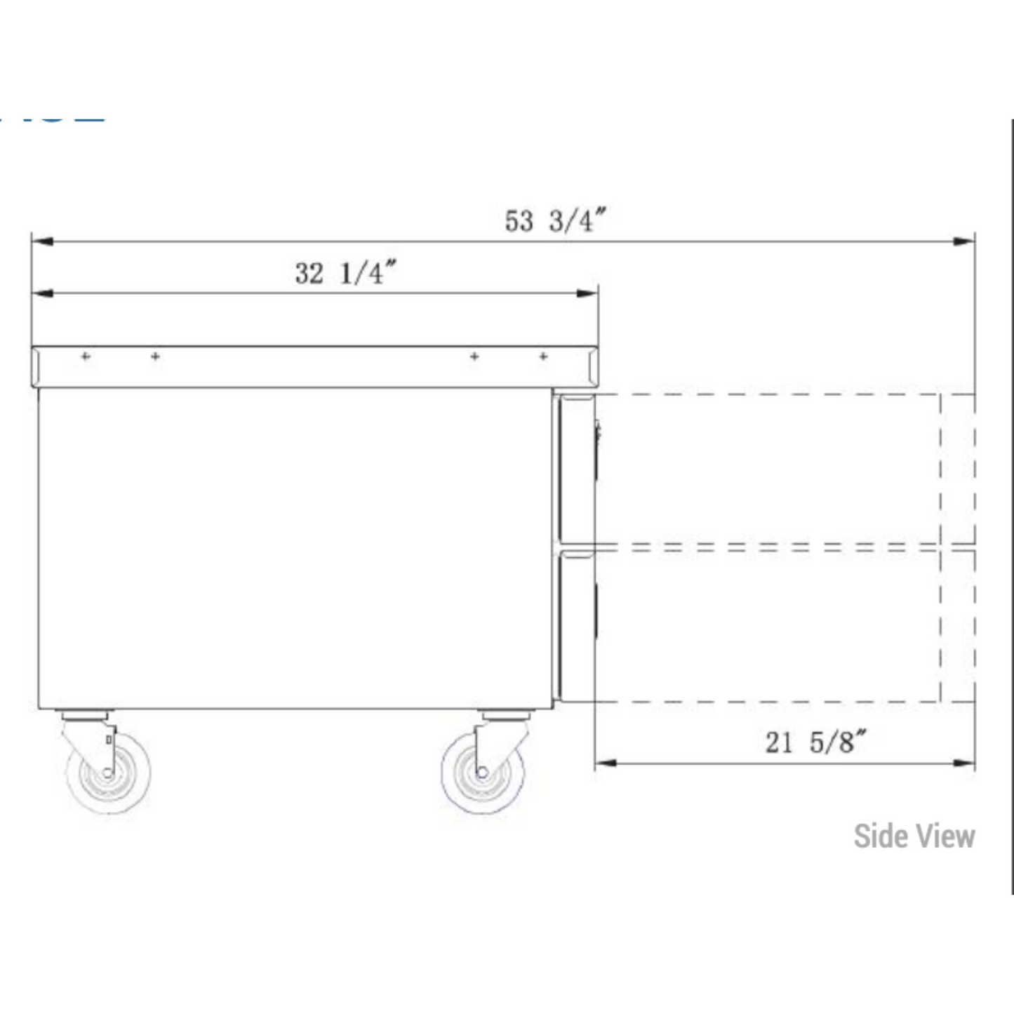 DCB52-D2 52"Chef Base Refrigerator with 2 Drawers