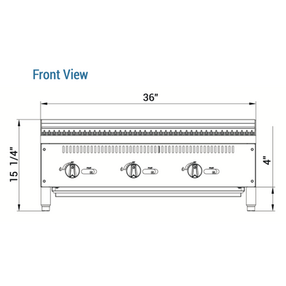 DCCB36 36 in. W Countertop Radiant Boiler