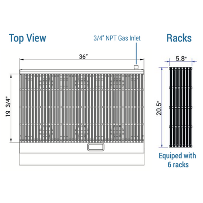 DCRB36 36 in. W Countertop Charbroiler