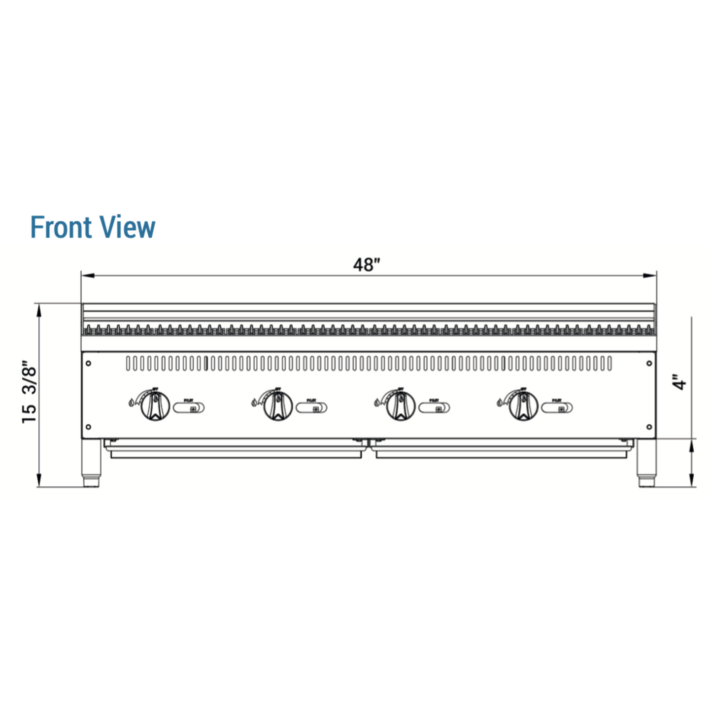 DCCB48 48 in. W Countertop Radiant Boiler