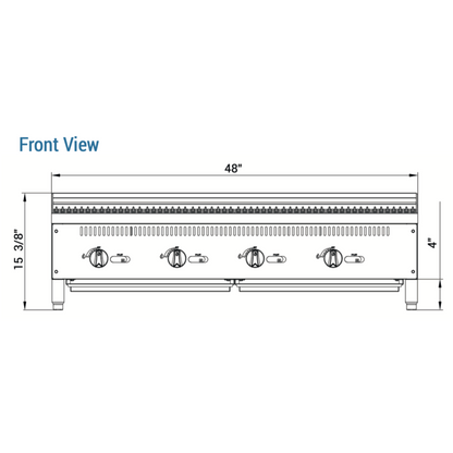 DCRB48 48 in. W Countertop Charbroiler