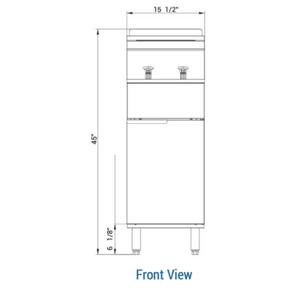 DCF3-LPG Liquid Propane Gas Fryer with 3 Tube Burners