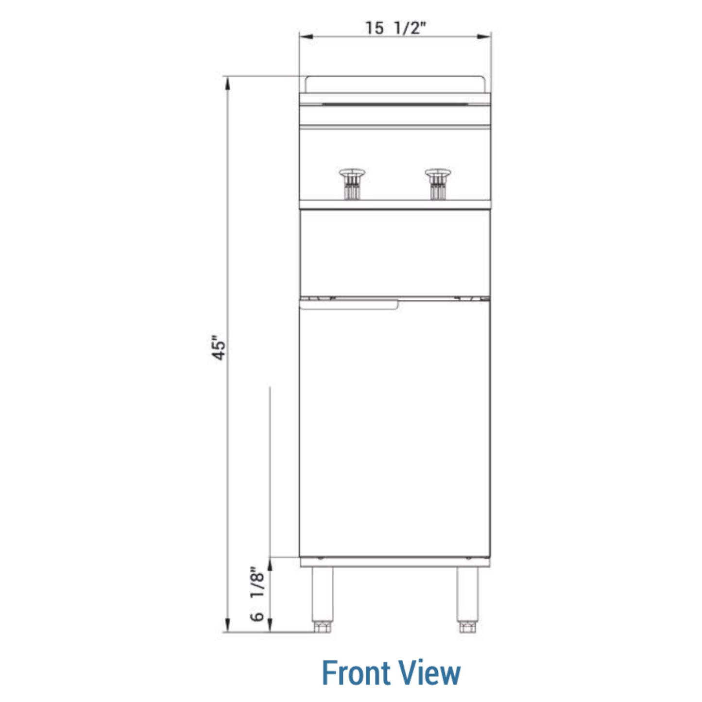 DCF4-LPG Liquid Propane Gas Fryer with 4 Tube Burners