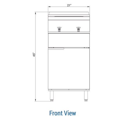 DCF5-NG Natural Gas Fryer with 5 Tube Burners