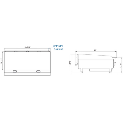 DCGMA60 60 in. W Griddle with 5 Burners