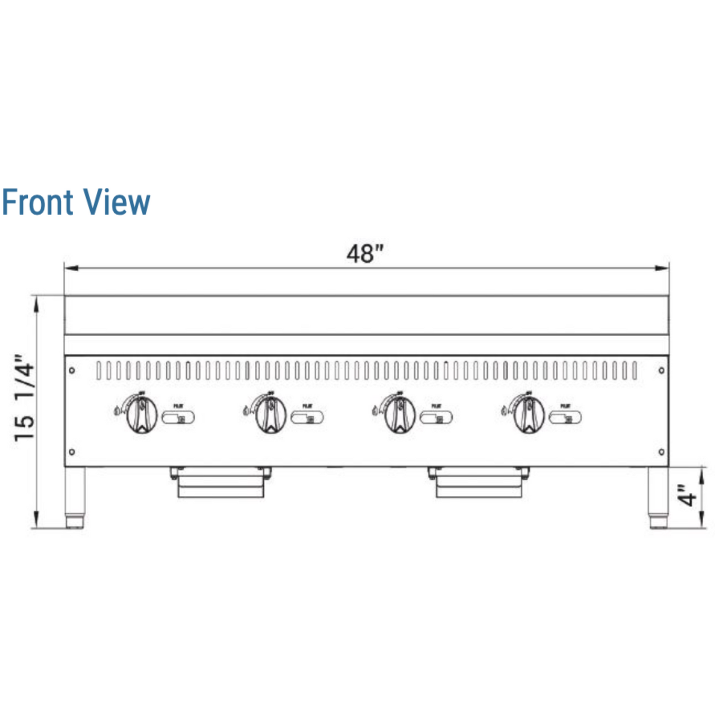 DCGMA48 48 in. W Griddle with 4 Burners