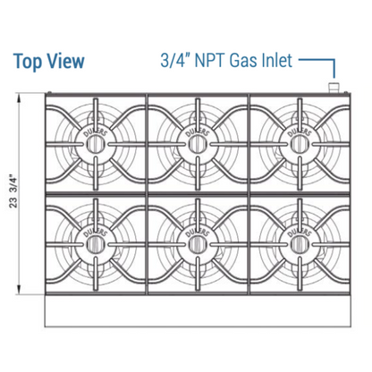 DCHPA36 Hot Plate with 6 Burners