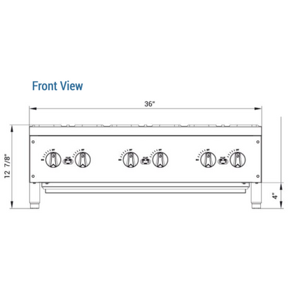 DCHPA36 Hot Plate with 6 Burners