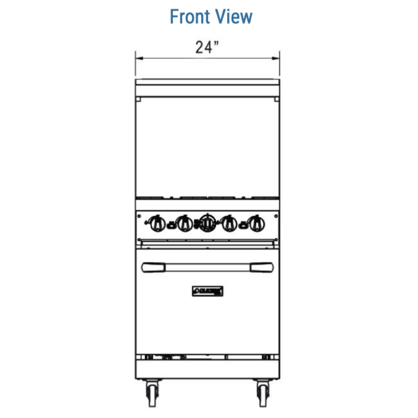 DCR24-4B 24" Gas Range with Four (4) Open Burners