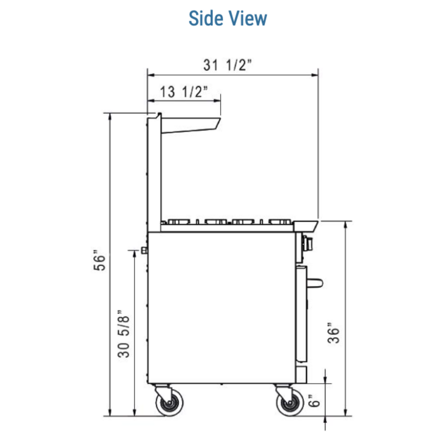 DCR24-4B 24" Gas Range with Four (4) Open Burners