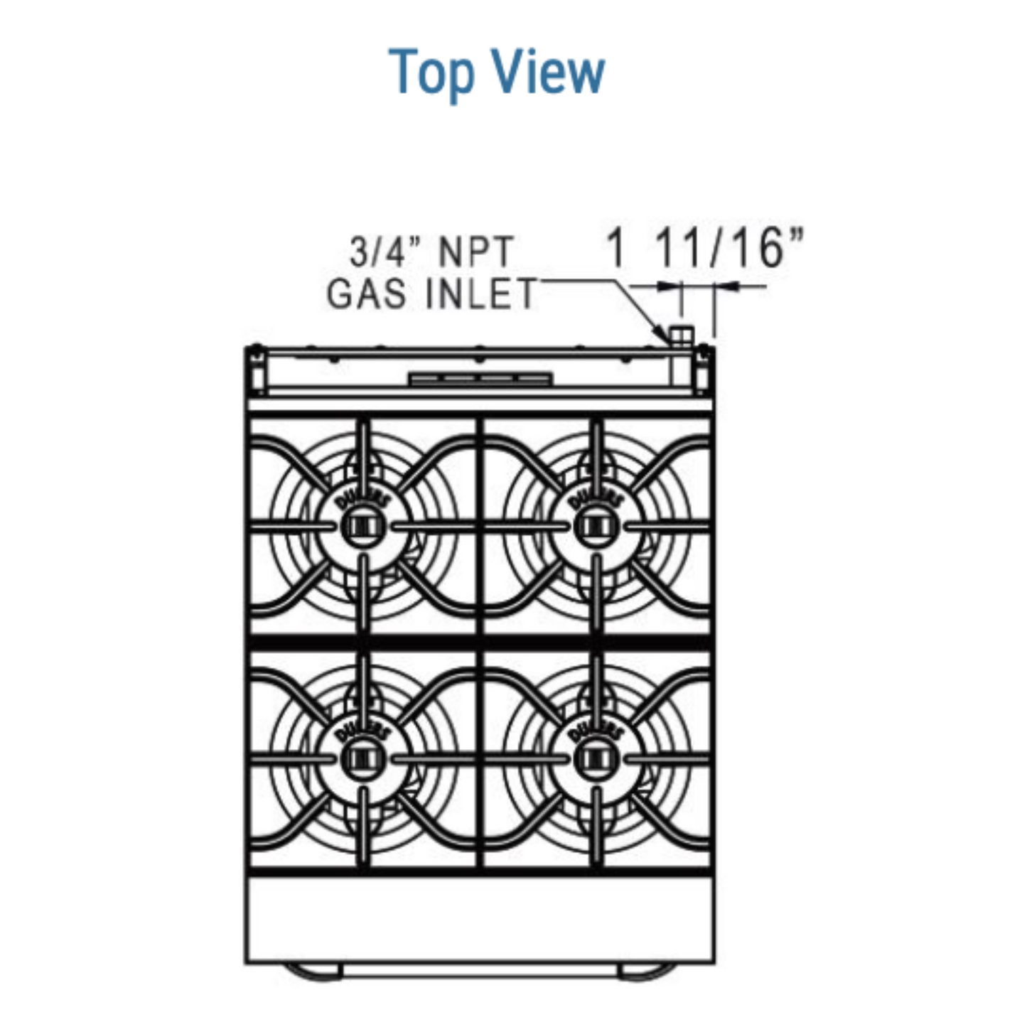 DCR24-4B 24" Gas Range with Four (4) Open Burners