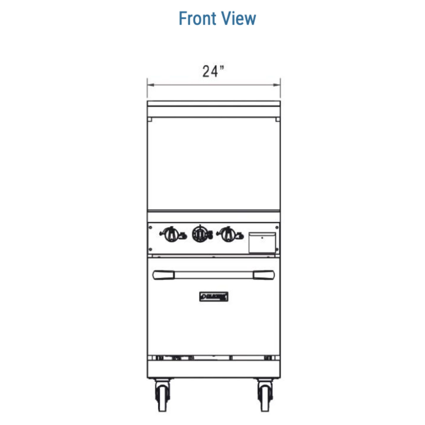 DCR24-GM 24" Gas Range with 24" Griddle