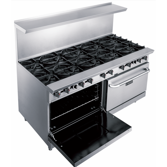 DCR60-10B 60" Gas Range with Ten (10) Open Burners