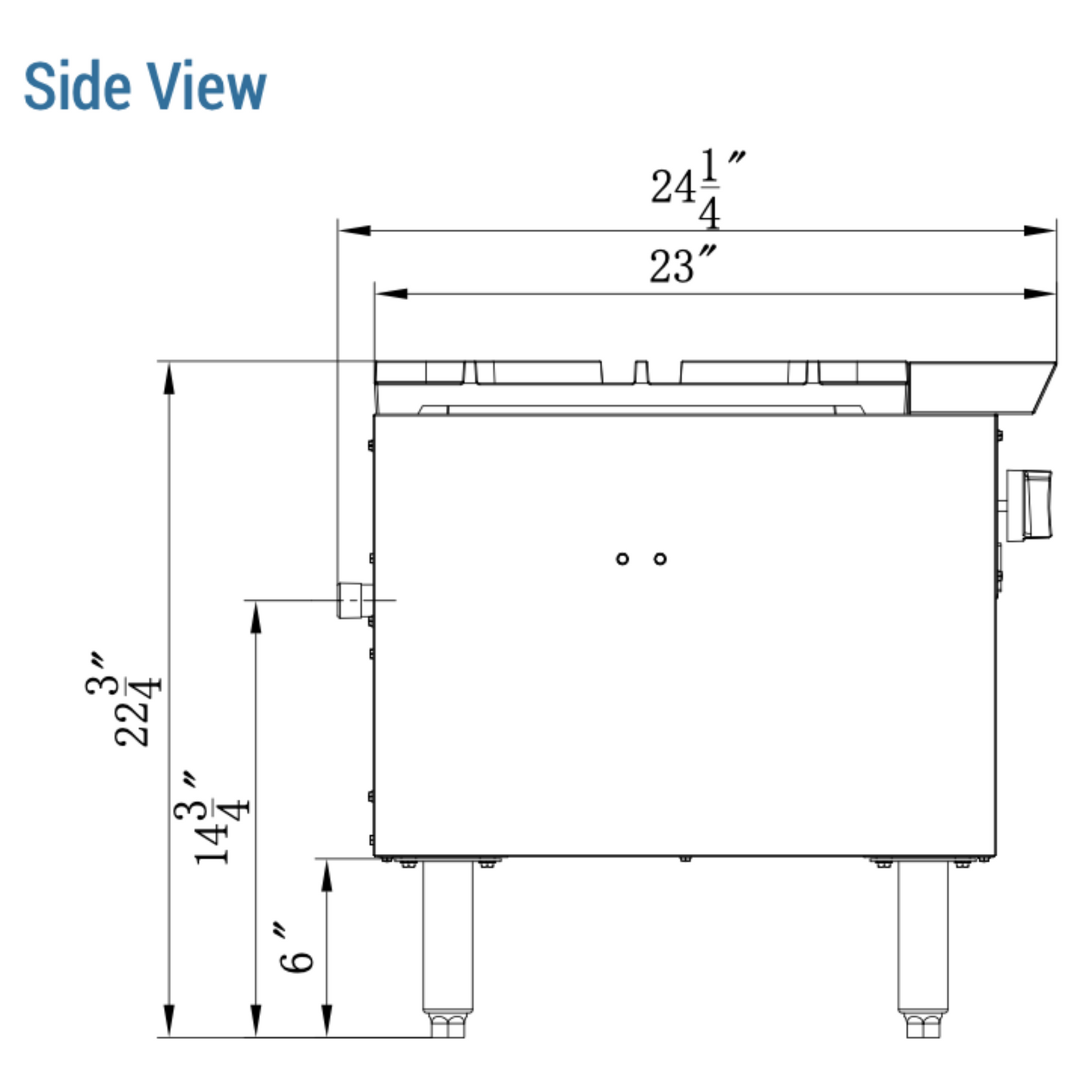 Dukers - DCSPA1, Commercial 18" Countertop Stock Pot Range 1 Buner 80000 BTU/H Natural Gas/Liquid Propane