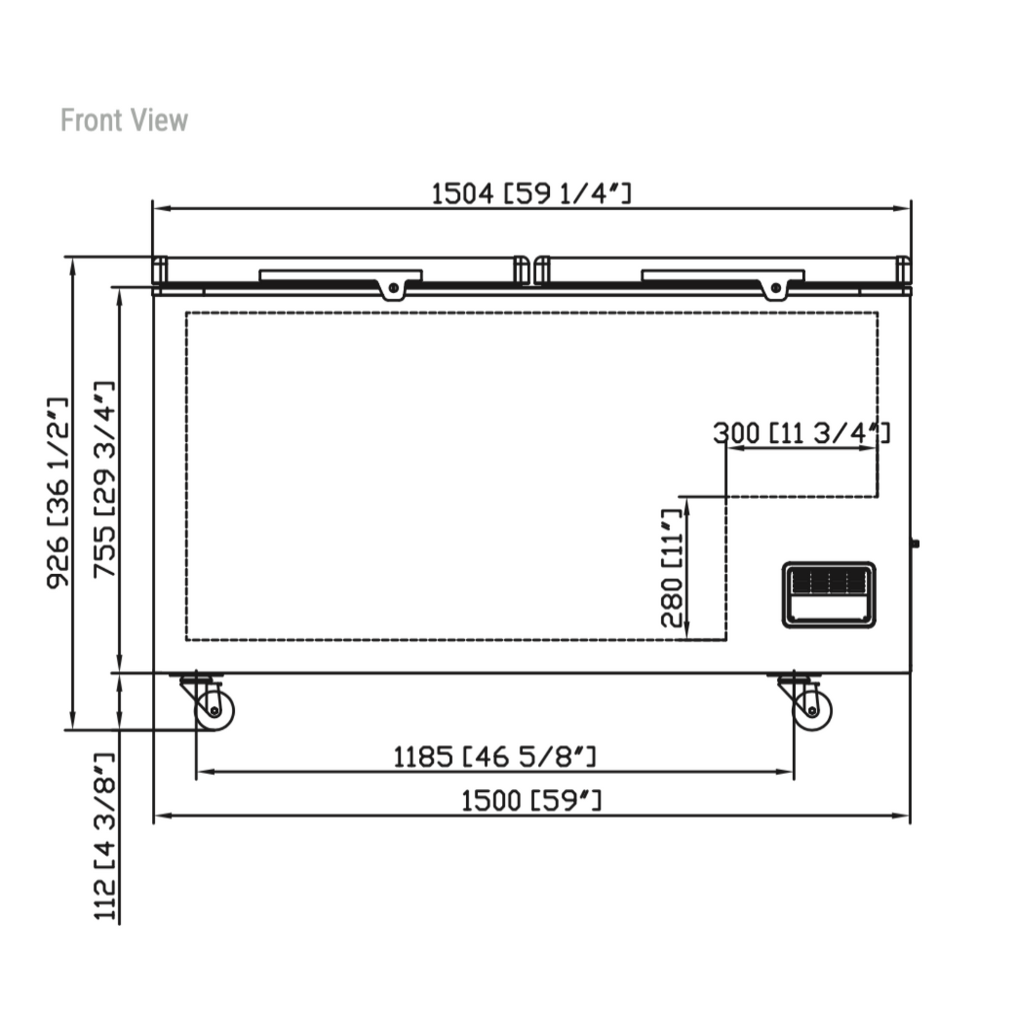 BD/BG-520 Commercial Solid Door Chest Freezer (16 cu ft)