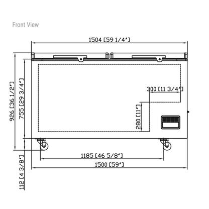 Dukers BD/BG-760 Solid Open Lids Chest Freezers