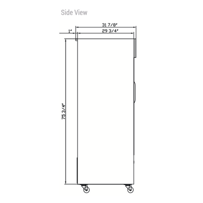 DSM-68SR Commercial Glass Sliding 3-Door Merchandiser Refrigerator