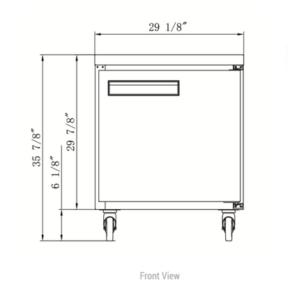 DUC29R Single Door Undercounter Refrigerator in Stainless Steel