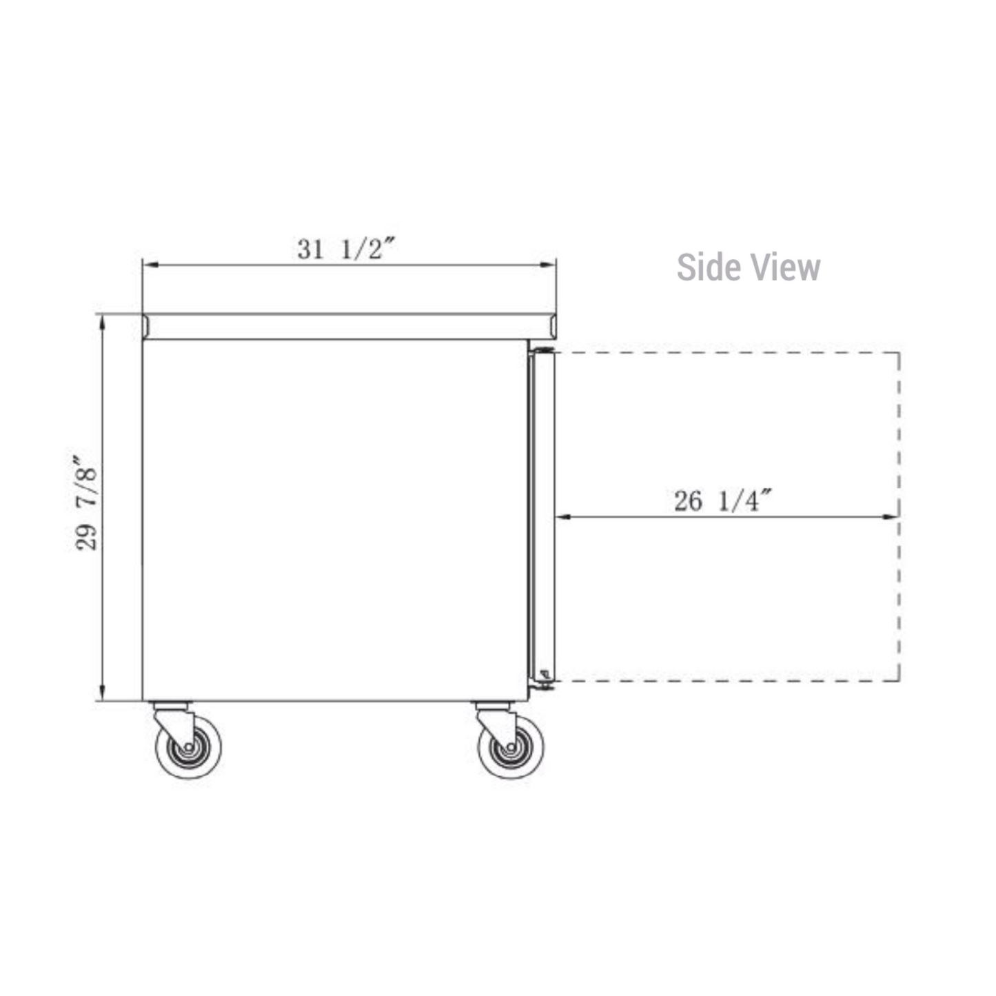 DUC29R Single Door Undercounter Refrigerator in Stainless Steel