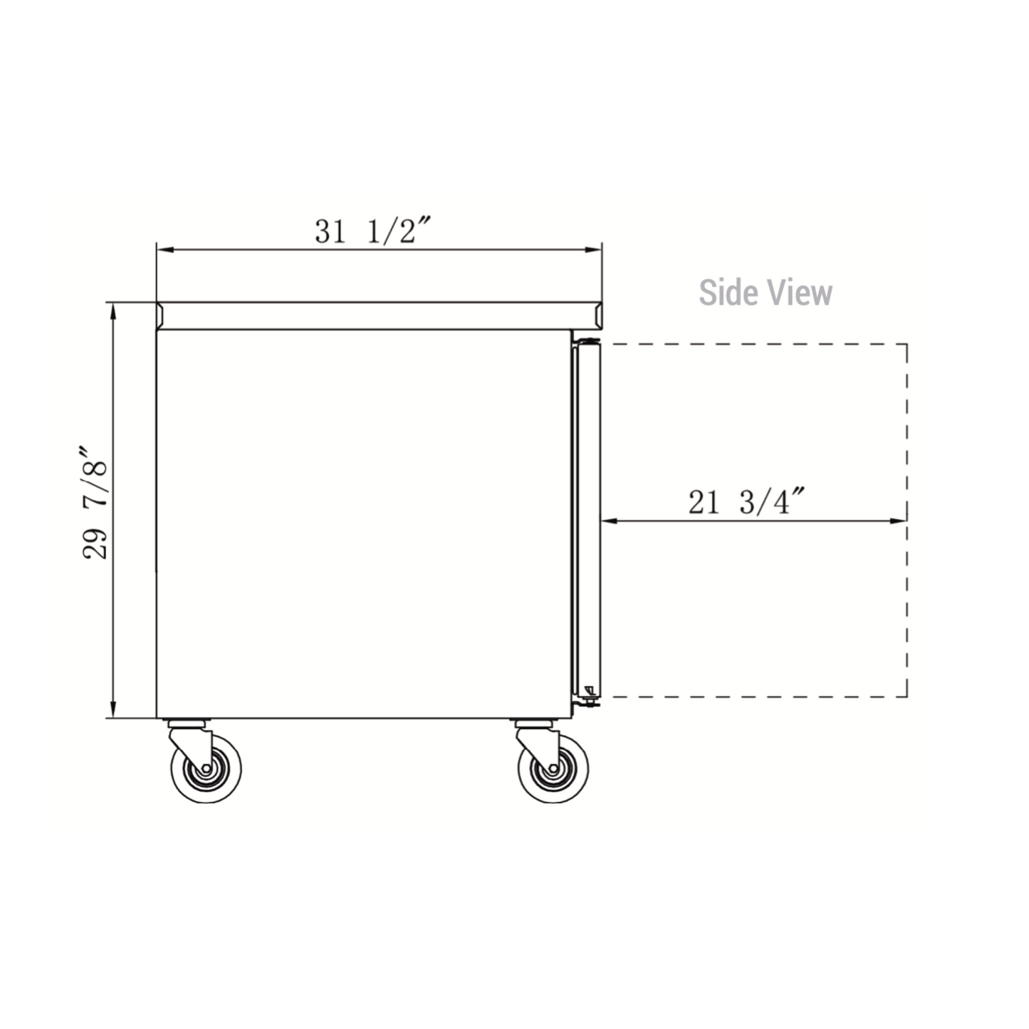 DUC48R 2-Door Undercounter Refrigerator in Stainless Steel