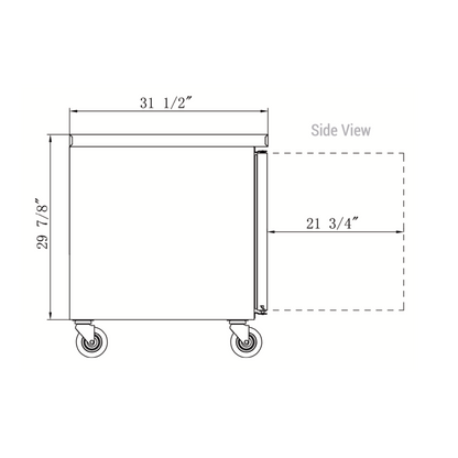 DUC48R 2-Door Undercounter Refrigerator in Stainless Steel