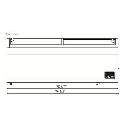 WD-700Y Commercial Chest Freezer in White