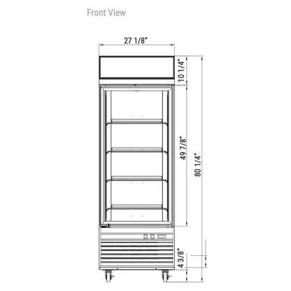 Single door freezer merchandiser