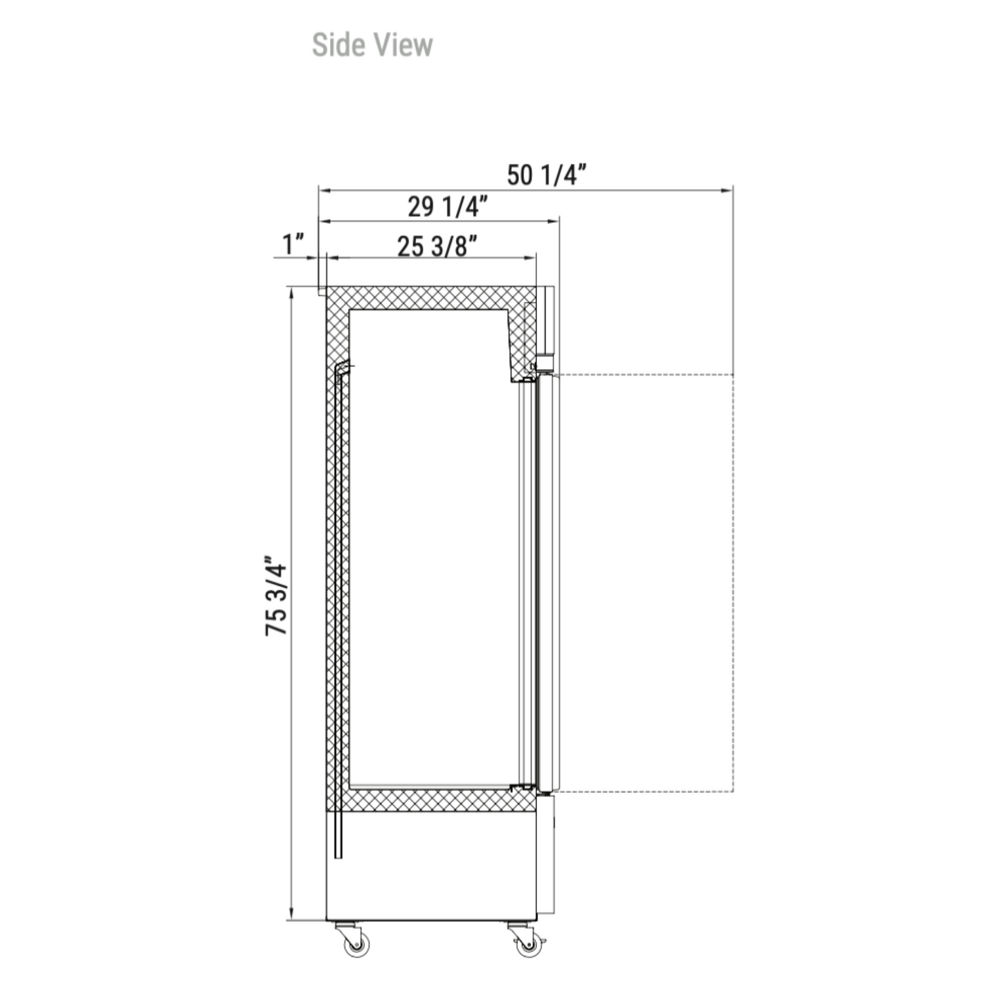 Single door freezer merchandiser