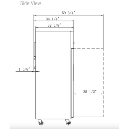 D55AR Commercial 2-Door Top Mount Reach In Refrigerator in Stainless Steel