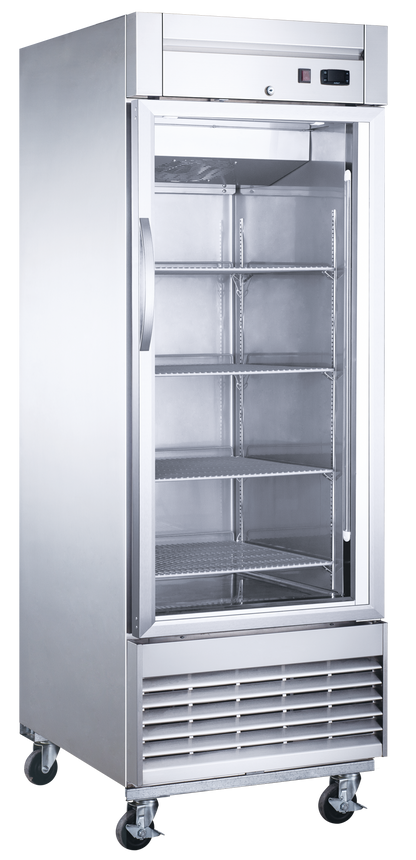 Dukers D28F-GS1 Bottom Mount Glass Single Door Commercial Reach-in Freezer